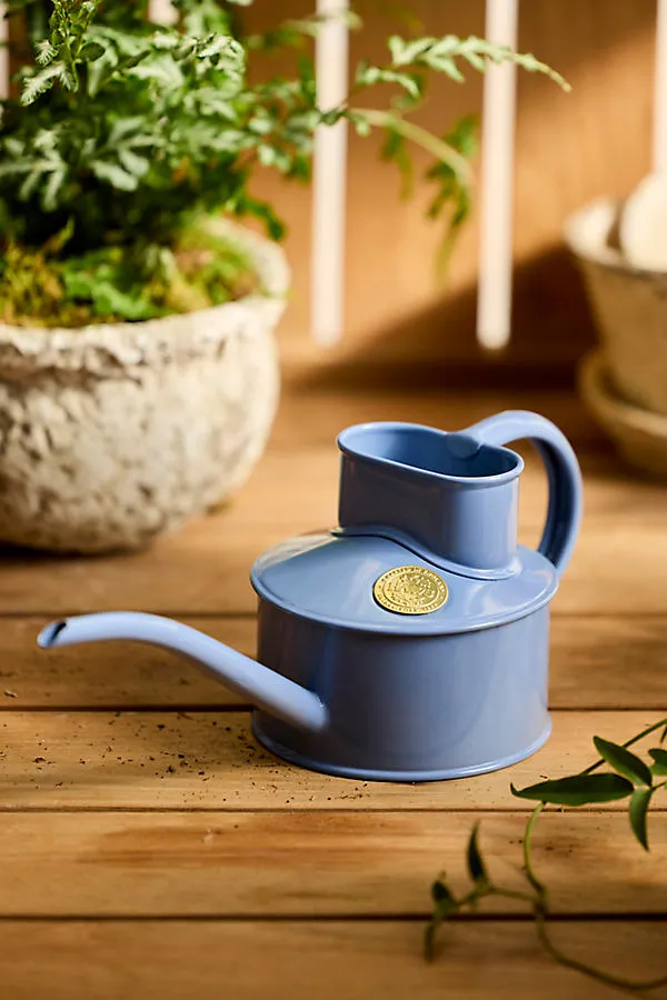 Fazeley Flow Watering Can - Blue, Galvanized Steel by Anthropologie
