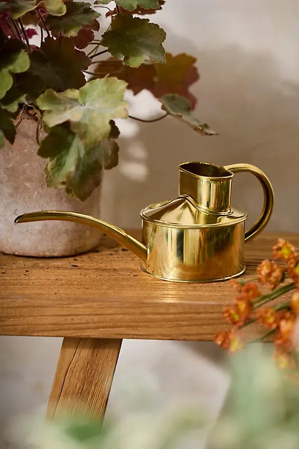 Fazeley Flow Watering Can - Gold, Galvanized Steel by Anthropologie