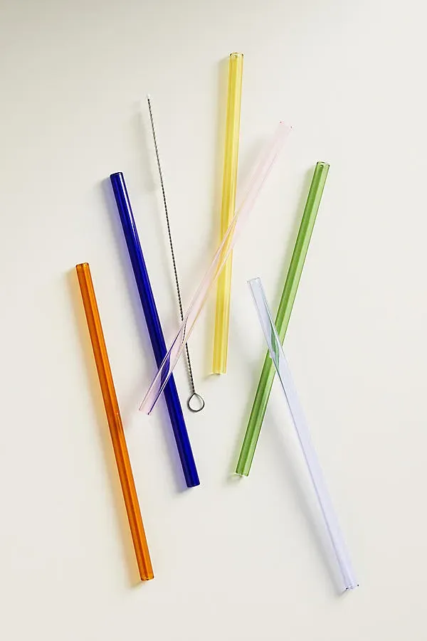 Glass Highball Straws Set of 6 - Borosilicate Glass product