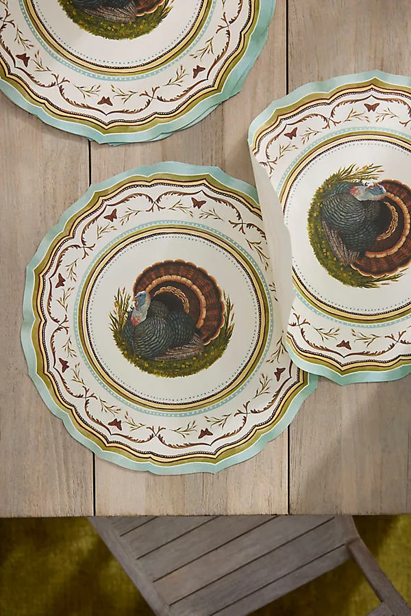 Hester & Cook Turkey Paper Placemats Set of 12 - Beige by Anthropologie, alternate view