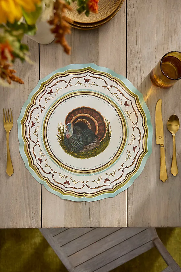 Hester & Cook Turkey Paper Placemats Set of 12 - Beige by Anthropologie