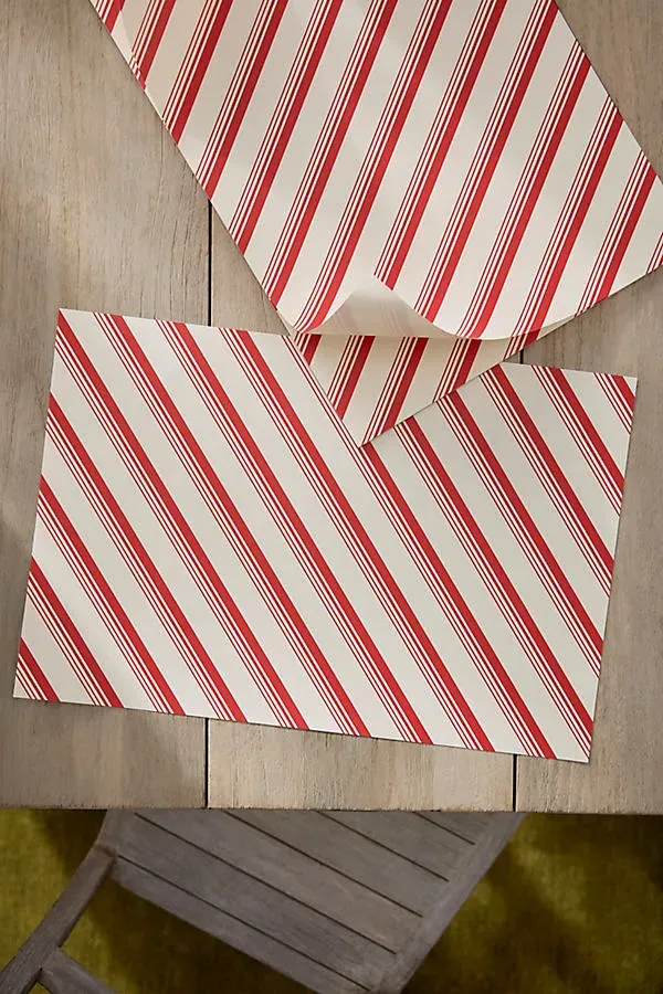 Terrain Peppermint Stripe Paper Placemats Set of 18 by Anthropologie, alternate view