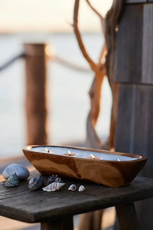 Himalayan Teak Trough Candle - Summer Citronella product