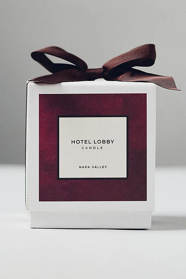 Hotel Lobby Napa Valley Boxed Candle - Purple, Cotton product
