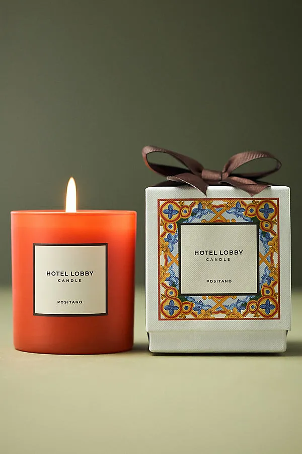 Hotel Lobby Positano Boxed Candle - Orange, Cotton product
