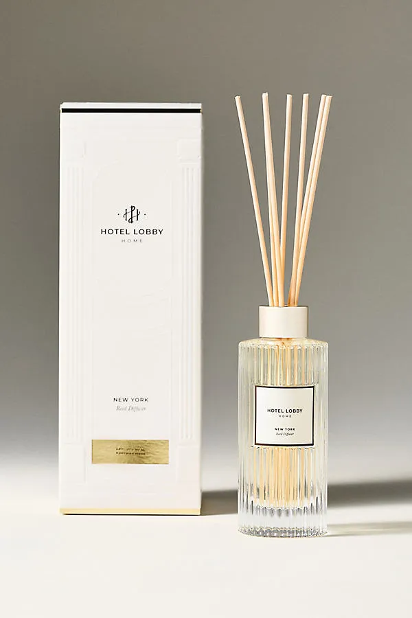 Woody New York Glass Reed Diffuser - White by Anthropologie