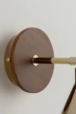 Brass Cone Wall Light - Gold, Plastic product