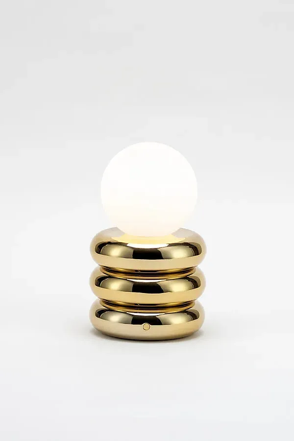 Brass Rechargeable Table Lamp - Gold, Plastic product