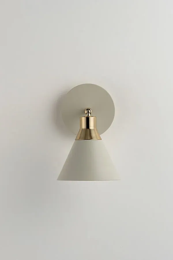 Cone Wall Light with Adjustable Shade - Beige, Metal product