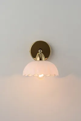 Flower Sconce Wall Light - White, Opal Glass product