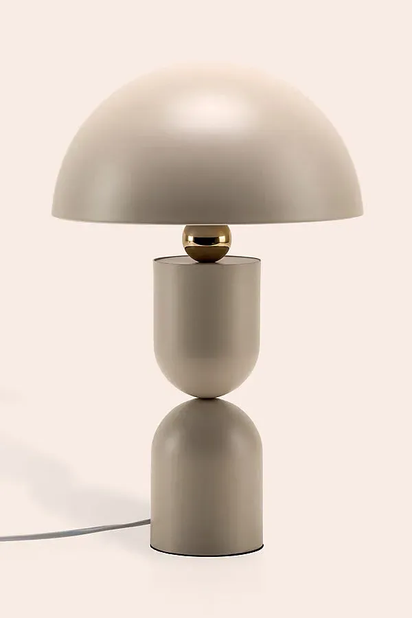 Mushroom Dome Table Lamp - Beige, Plastic by Anthropologie