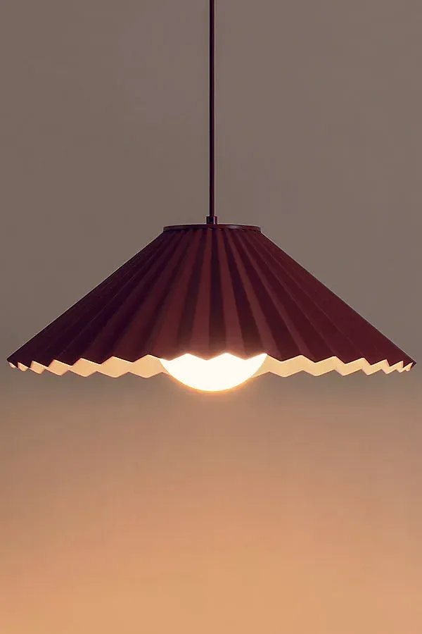 Pleat Pendant Ceiling Light - Burgundy, Painted Steel product