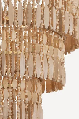 Ben Cascade Wooden Beaded Chandelier - Gold product