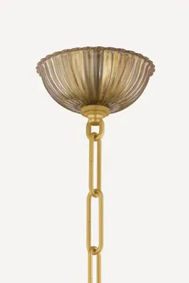 Calumet Venetian Piastre Glass Small Chandelier - Gold product