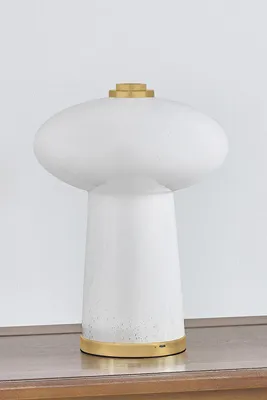 Fords Seeded Cloud Glass Cordless Rechargeable Table Lamp by Anthropologie, alternate view