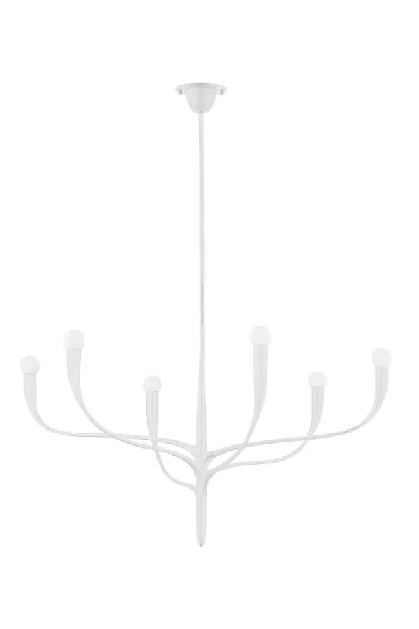 Labra 6-Light Chandelier - White, Glass product