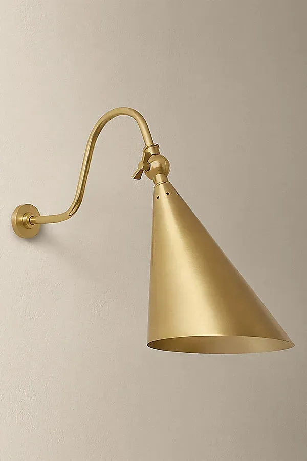 Lupe Rechargeable Wall Sconce - Gold, Acrylic by Anthropologie