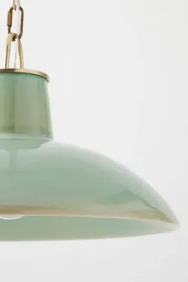 Pottersville Ceramic Pendant - Green by Anthropologie, alternate view