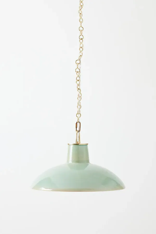 Pottersville Ceramic Pendant - Green by Anthropologie