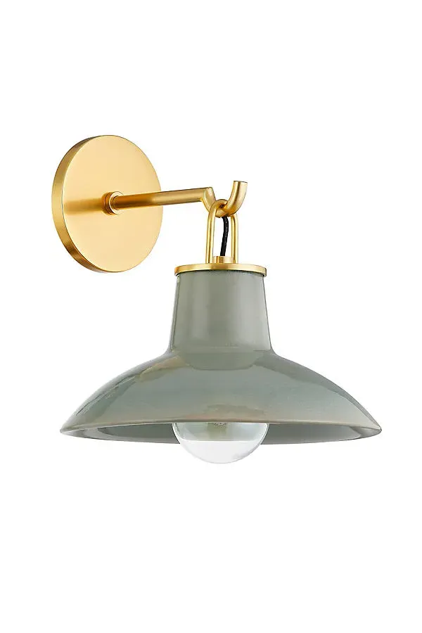 Pottersville Ceramic Wall Sconce - Green by Anthropologie
