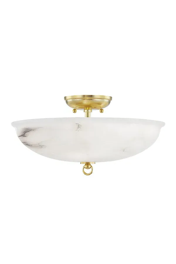 Somerset Alabaster Semi-Flush Mount - Gold product