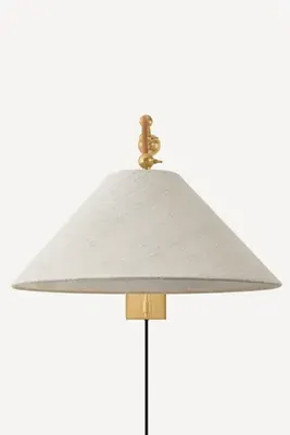 Sylva Articulating Overhead Wall Sconce - Brass, Rattan by Anthropologie, image 2