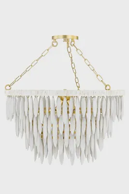 Tiffany Cascade Tiered Chandelier - Whitewashed, Wood Bead by Anthropologie, image 2