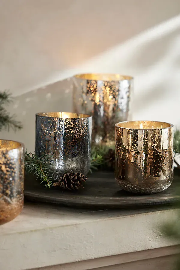 Terrain Radiant Metallic Candle Large - White by Anthropologie