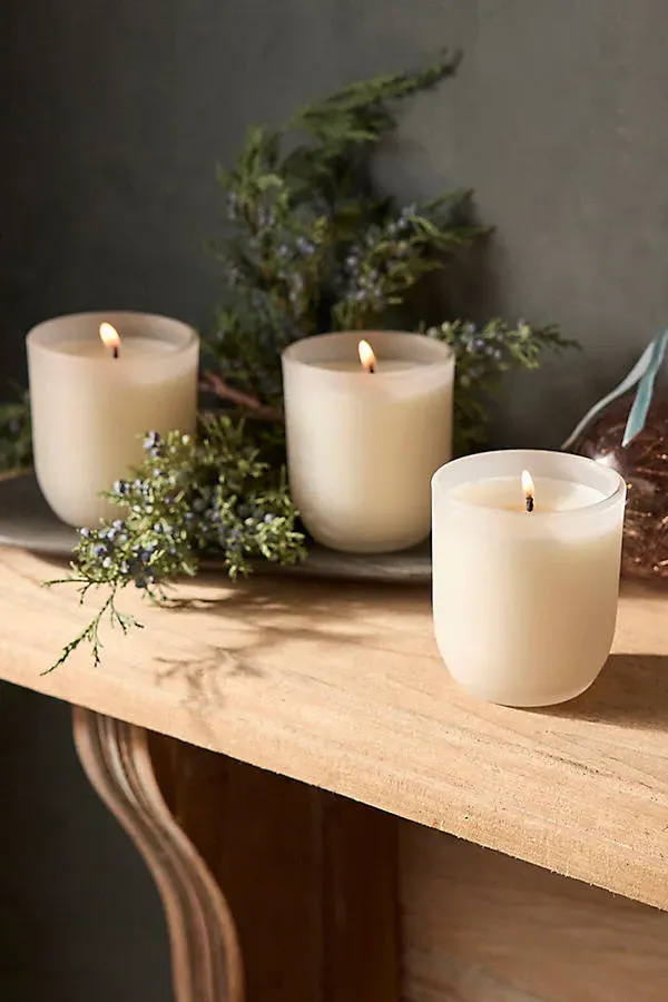 Terrain Winter Scented Candles Set of 3 - White by Anthropologie