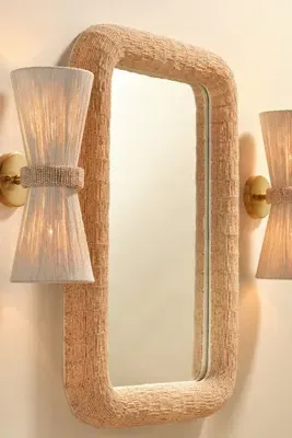 Confetti Wall Mirror - Ivory, Glass Beads by Anthropologie, alternate view