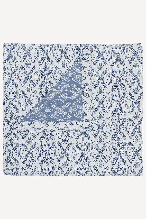 Aashna Jacquard Coverlet - Blue, Cotton by Anthropologie, alternate view