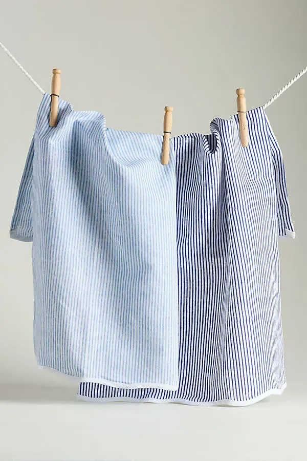 Block Print Dish Towels Set of 2 - Blue, Cotton product