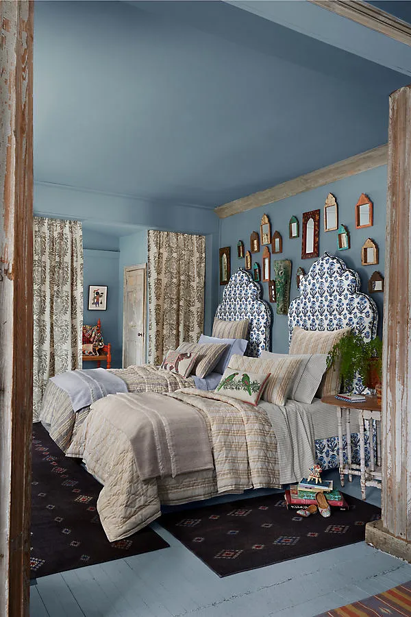 Darika Euro Sham - White, Cotton Slub Chambray by Anthropologie, image 2
