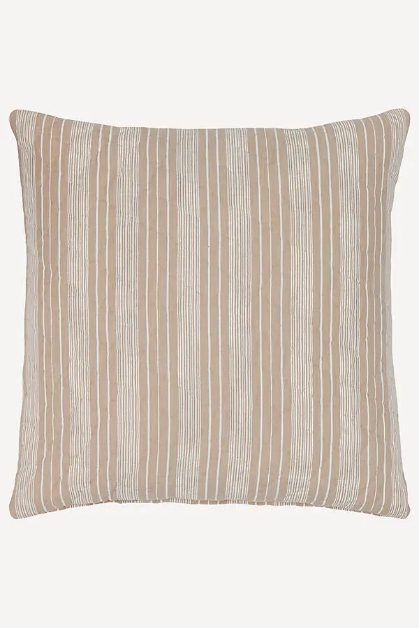 Darika Euro Sham - White, Cotton Slub Chambray by Anthropologie