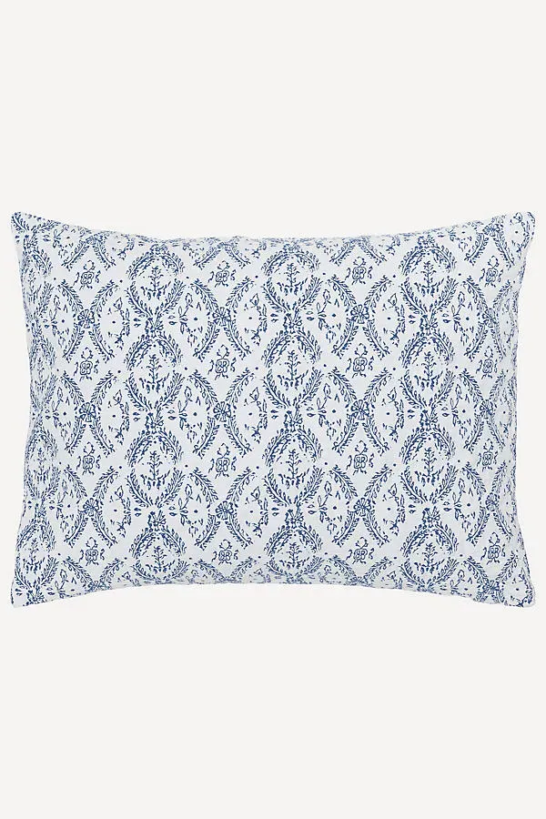 John Robshaw Aashna Standard Jacquard Sham - Blue, Cotton by Anthropologie