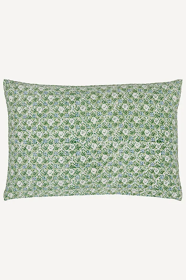 John Robshaw Ankur Decorative Pillow Cover - Green, Cotton/Linen by Anthropologie, alternate view