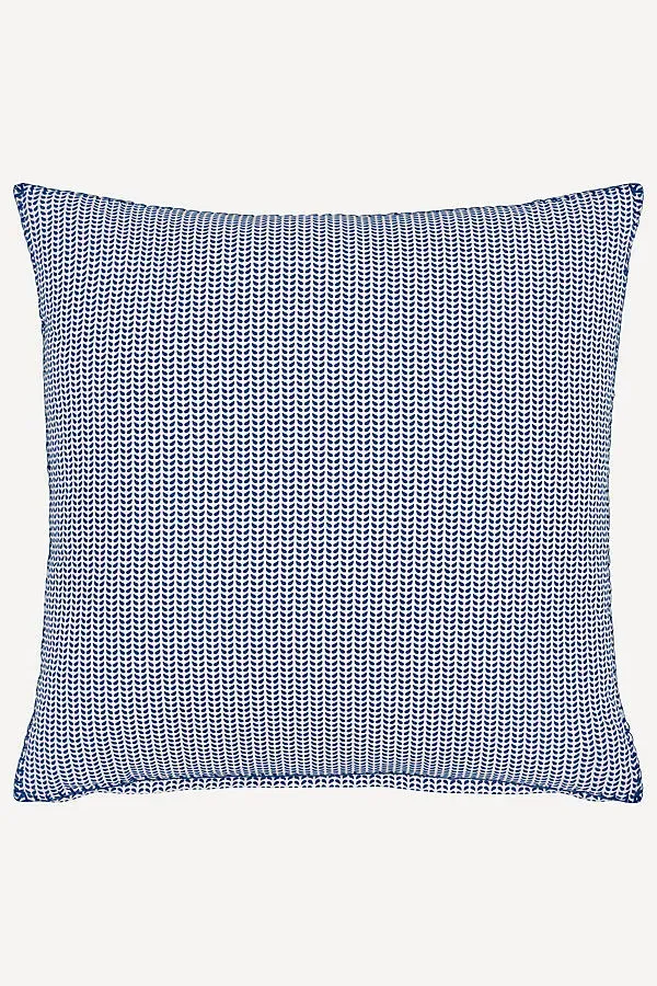 John Robshaw Cinde Euro Sham - Blue, Cotton by Anthropologie