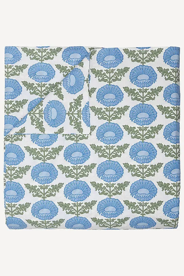 John Robshaw Kaavia Organic Cotton Percale Duvet - Blue by Anthropologie, alternate view