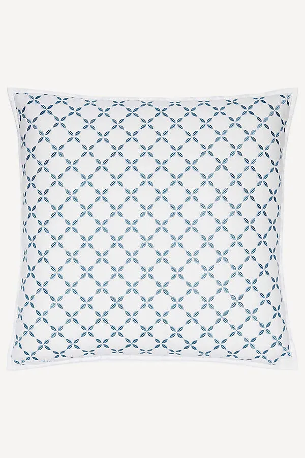 John Robshaw Layla Euro Sham - Blue, Cotton by Anthropologie