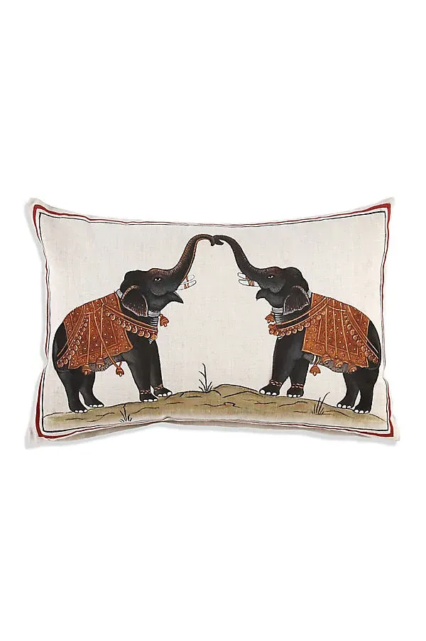 John Robshaw Two Elephants Decorative Pillow Cover by Anthropologie