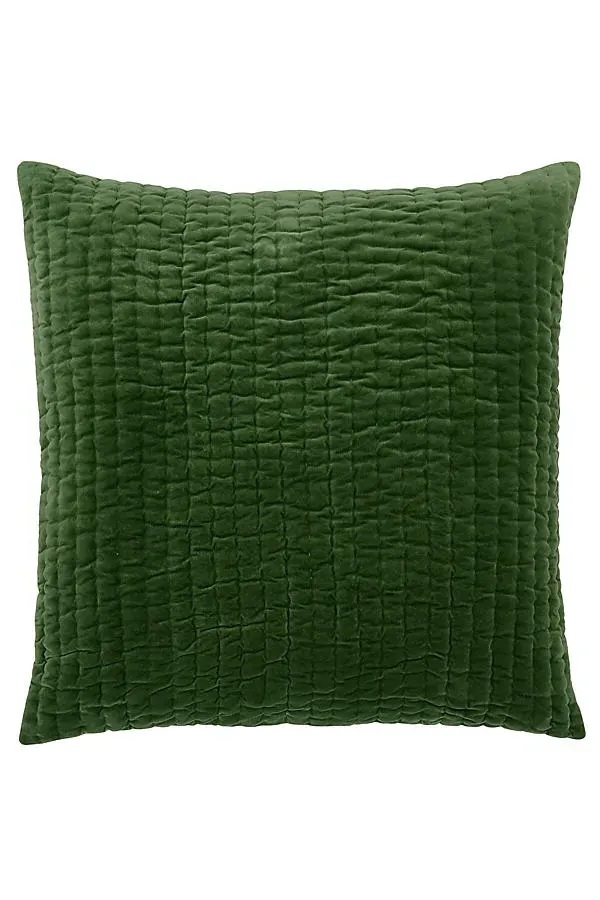 John Robshaw Velvet Euro Sham - Green, Cotton product