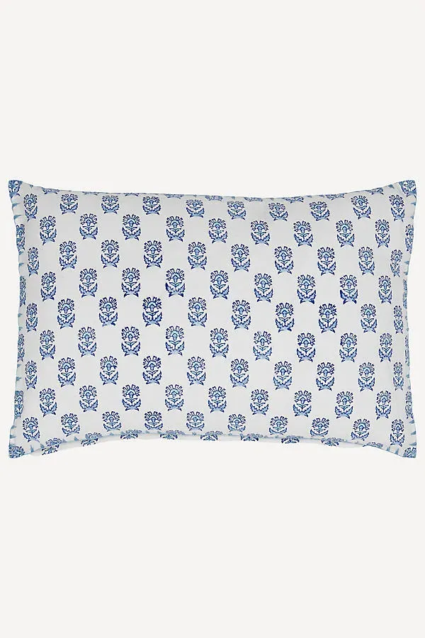 John Robshaw Vimu Decorative Pillow Cover - Blue, Cotton/Linen by Anthropologie