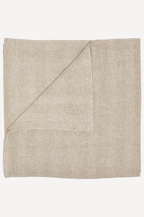 Lavanya King Size Blanket - Beige, Cotton by Anthropologie, image 2
