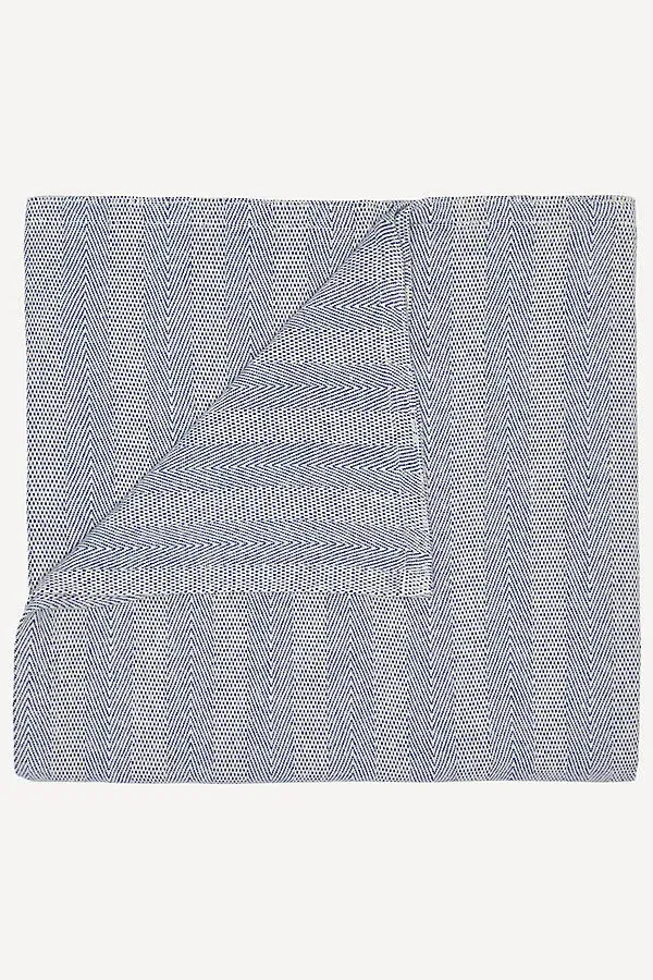 Lavanya Striped Blanket - Blue, Cotton by Anthropologie, image 2