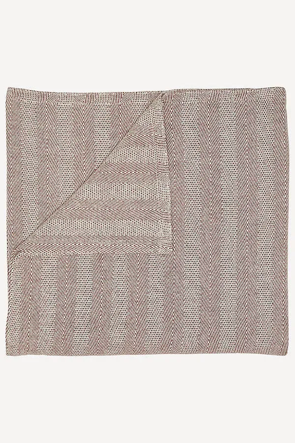Lavanya Striped Blanket - Brown, Cotton by Anthropologie, alternate view