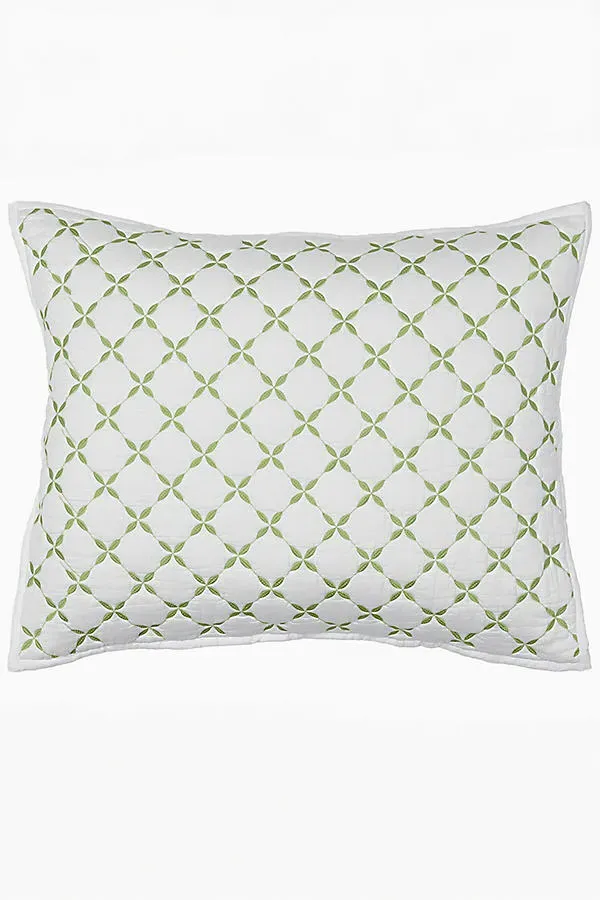 Layla Standard Sham - Green, Cotton product
