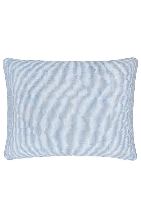 Nandi King Sham - Blue, Cotton Voile by Anthropologie