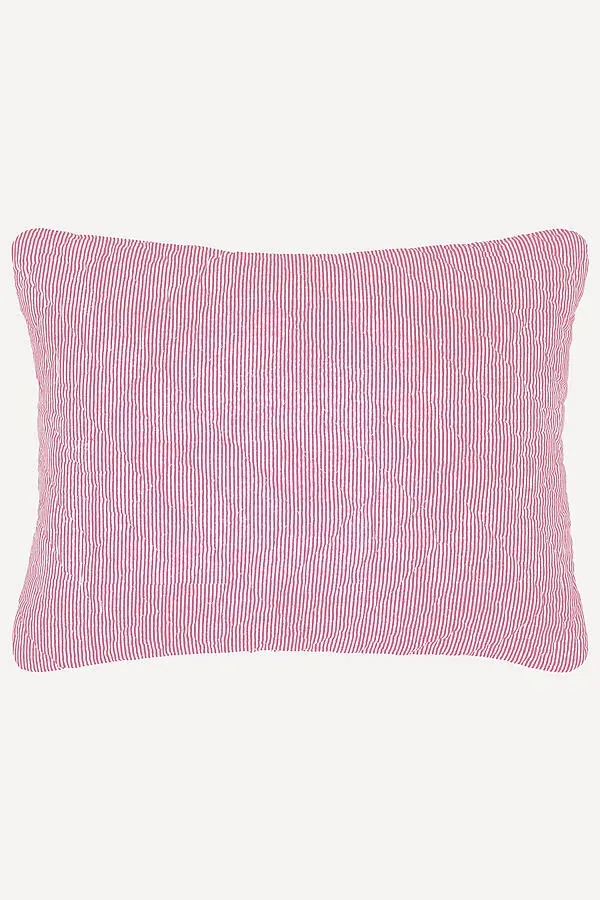 Nandi King Sham - Pink, Cotton Voile by Anthropologie