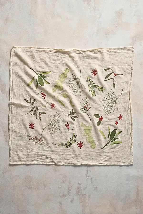 Boughs & Berries Dish Towel - Cotton by Anthropologie, image 2