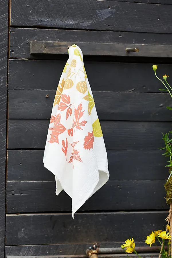 June & December Seasonal Transitions Dish Towel - Cotton by Anthropologie